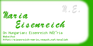 maria eisenreich business card